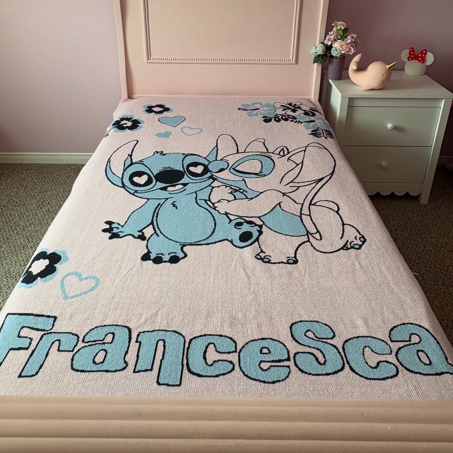 Ohana Moments Name Blanket - Tutu Pink
