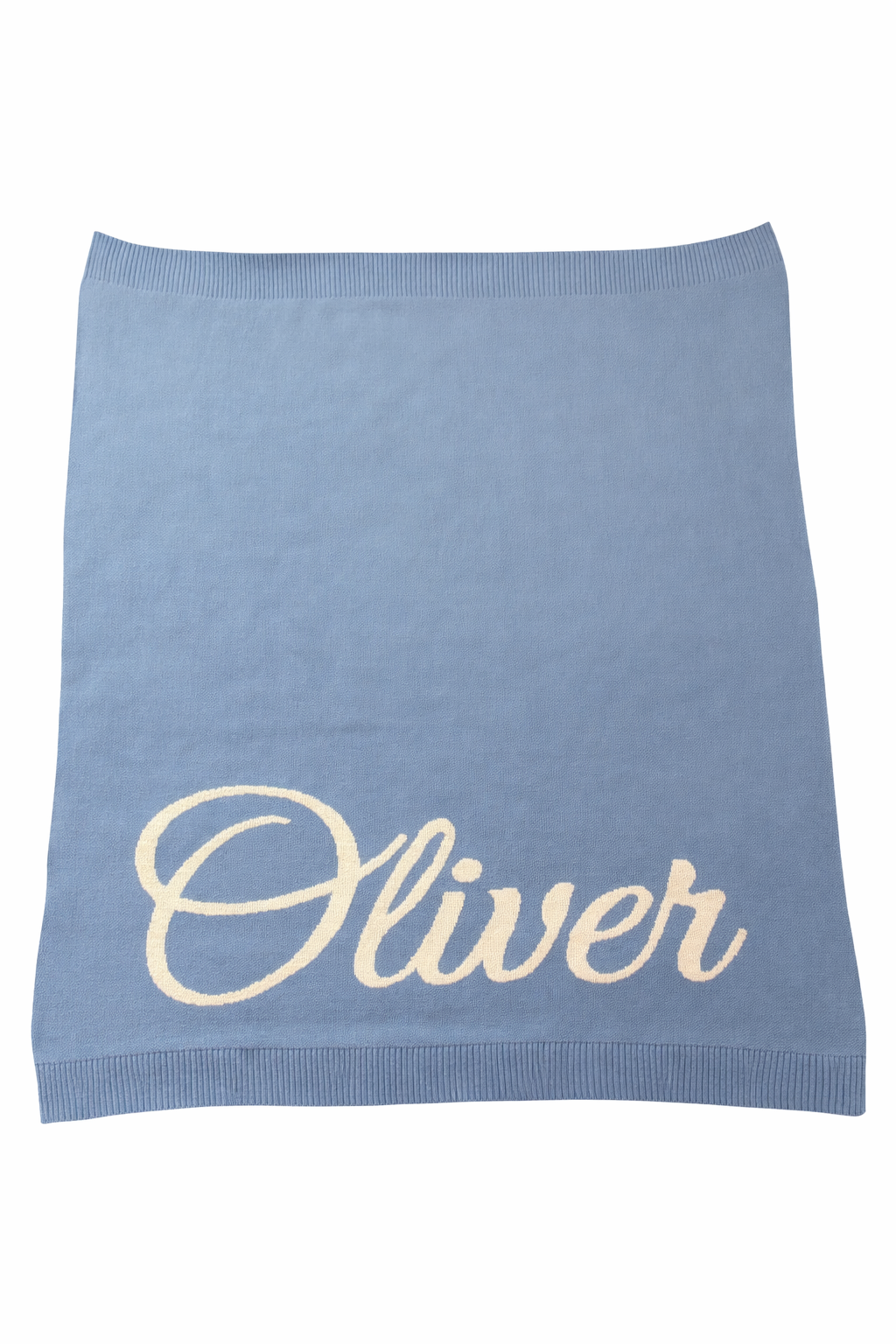Script Name Blanket - Dreamy Sky Blue