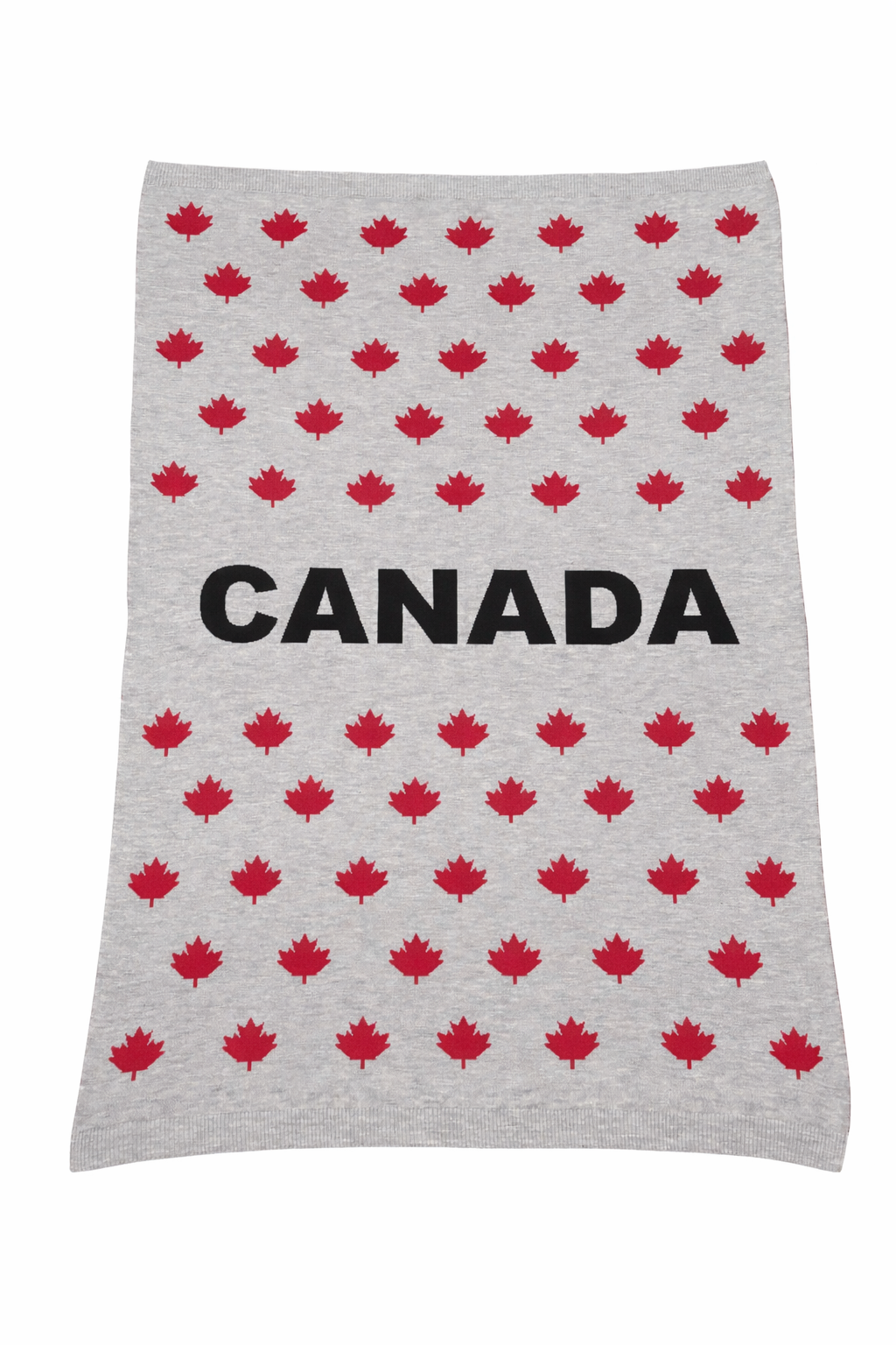 CANADA Maple Leaf Knit Blanket - GREY